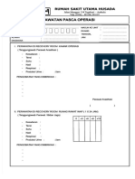 Form Perawatan Pasca Operasi