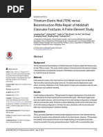 Titanium Elastic Nail (TEN) Versus Reconstruction Plate Repair of Midshaft Clavicular Fractures: A Finite Element Study