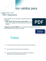 Documentos Validos para Aplicacion de Garantia DAP y Reparacion