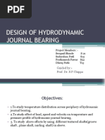 Design of Hydrodynamic Journal Bearing: Guided By:-Prof. Dr. S.P.Chippa