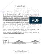 Edital de Convocacao 01 2019 Concurso Publico Mauriti