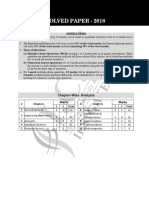 Solved Paper - 2018: Chapter-Wise Analysis Marks Marks