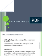 Morphology (L) : Inguistics