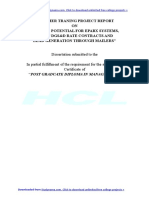 HCL - Market Potential & Lead Generation - MBA Marketing Summer Training Project Report PDF Do..