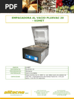 Empacadora Al Vacio Plusvac 20 PDF