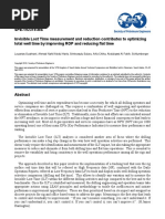 Spe-192319-MS Invisible Lost Time Measurement and Reduction Contributes To Optimizing Total Well Time by Improving ROP and Reducing Flat Time