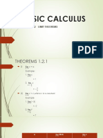 Basic Calculus (Limit Theorems)