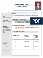 Curriculum Vitae: Nishchay Bora