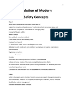 Evolution of Modern Safety Concepts