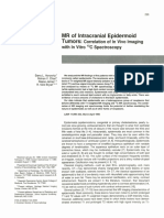 Of Intracranial Epidermoid Tumors:: Correlation in With in Vitro C Spectros