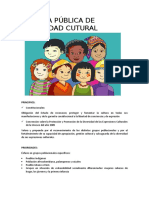 Polìtica Pública de Diversidad Cutural