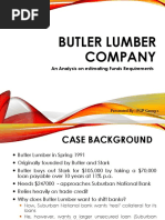 Butler Lumber Company: An Analysis On Estimating Funds Requirements