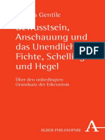 (Alber-Reihe Philosophie.) Fichte, Johann Gottlieb_ Gentile, Andrea_ Hegel, Georg Wilhelm Friedrich_ Schelling, Friedrich Wilhelm Joseph Von - Bewusstsein, Anschauung Und Das Unendliche Bei Fichte, Sc