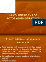 La Voluntad en Los Actos Administrativos