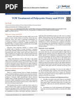 TCM Treatment of Polycystic Ovary and PCOS: Case Report