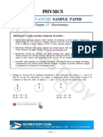 Electrostatics-I Question Paper PDF