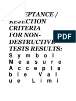 NDT Acceptance