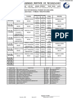 Time Table For Individual Student 2019-2020 (Odd) Student Name: 171ME243 / RANJITH KANNA