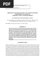 Drinking Water Quality Analysis of Someborewells Water Ofchikhli Town Maharashtra