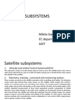 Satellite Subsystems: Mikita Gandhi EC Department Adit