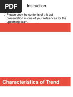 Characteristics of Trend