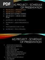 Computer - Aided Project Management (CPM) - Ms Project Schedule