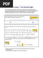 Decimal Place Value - Two Decimal Digits: Thou-Sands Hund - Reds Tens Ones Tenths