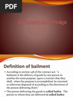 Bailment and Pledge