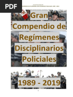 Gran Compendio de Regímenes Disciplinarios Policiales 1989 2019 Legis - Pe - PDF