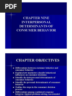 Chapter Nine Interpersonal Determinants of Consumer Behavior