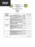 Mathematics Budget of Work Quarter 3