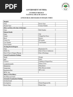 Government of India: Ayushman Bharat National Health Agency Annexure Ii: Discharge Summary Form