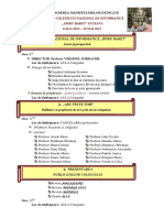 Program Zilele Colegiului