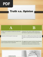 Truth V.S. Opinion