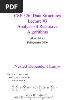 CSE 326: Data Structures Lecture #3 Analysis of Recursive Algorithms