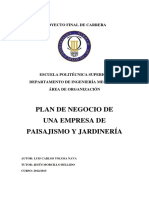 Plan de Negocio de Una Empresa de Paisajismo y Jardinería