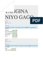 Tangina Niyo Gago: Select ER If Your Answer Is Experimental Research and NER For Non-Experimental Research