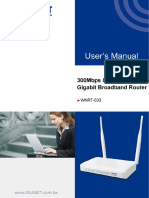 User Manual Router Planet WNRT-633