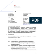 Sílabo de Administracion II