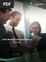 CTS India Medical Insurance Policy 2017 - 18