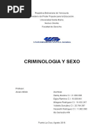 Criminilogia y Sexo