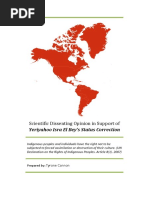 Scientific Dissenting Opinion in Support of Yeriyahoo Isra El Bey - Status Correction