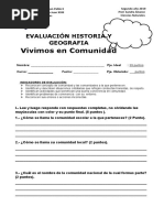 Evaluacion de Vivimos en Comunidad 2 Basico - Buena General