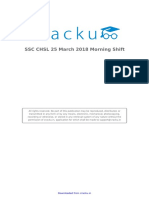 Solved SSC CHSL 25 March 2018 Morning Shift Paper With Solutions