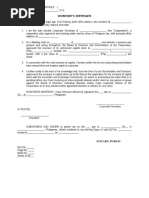 Template - Sec Cert (Waiver of Pre-Emptive Rights)