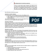 Introduction To Statistical Analysis: Measures of Central Tendency