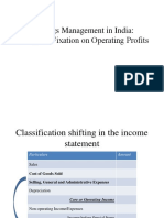 Earnings Management in India: Managers' Fixation On Operating Profits