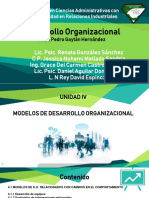 Equipo 3 D. O. U-Iv Modelos de Desarrollo Organizacional