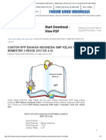 Contoh RPP Bahasa Indonesia SMP Kelas 7 Semester 2 Revisi 2017 KD 4.10