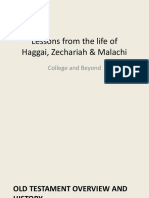 Lessons From The Life of Haggai, Zechariah & Malachi: College and Beyond